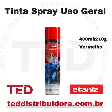 TINTA SPRAY USO GERAL VERMELHA ETANIZ 400ML/210G
