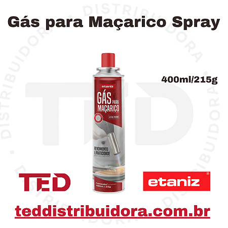 GAS PARA MACARICO SPRAY 400ML/215G ETANIZ