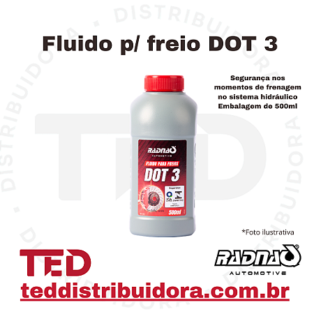 FLUIDO PARA FREIO DOT 3 RADNAQ 500ML