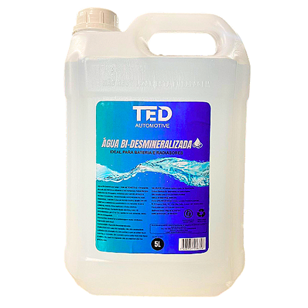 Água Bidesmineralizada TED 5 Litros para Baterias e Radiadores