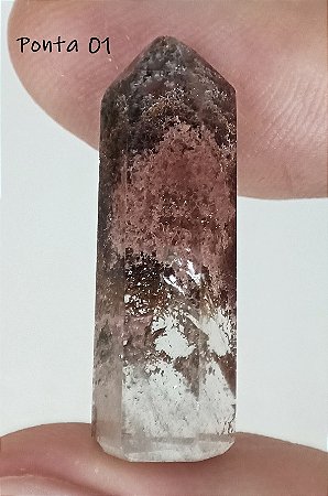 6 Opções Ponta Lapidada de Quartzo Lodolita
