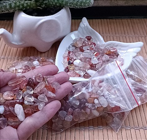 Quartzo com Rutilo Vermelho