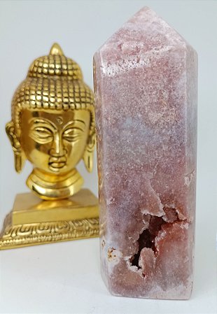 Linda Ponta de Ametista Rosa