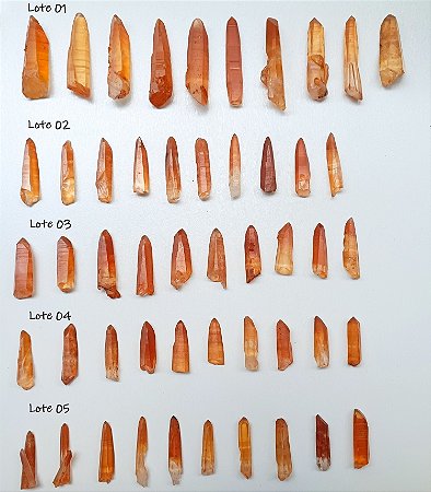 Lotes Ponta Natural Quartzo Tangerina