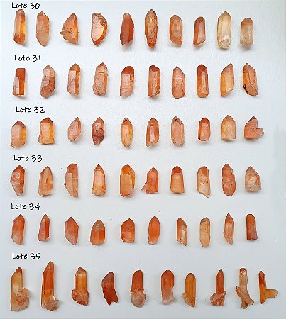 Lote Ponta Natural Quartzo Tangerina