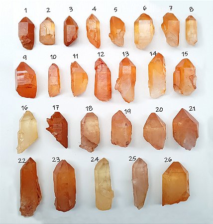 Ponta Natural Quartzo Tangerina