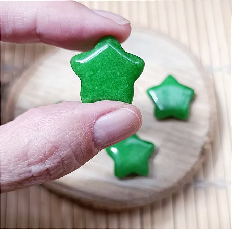 Estrela Lapidada Jade Verde