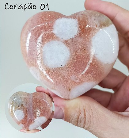 Coração de Ametista Rosa