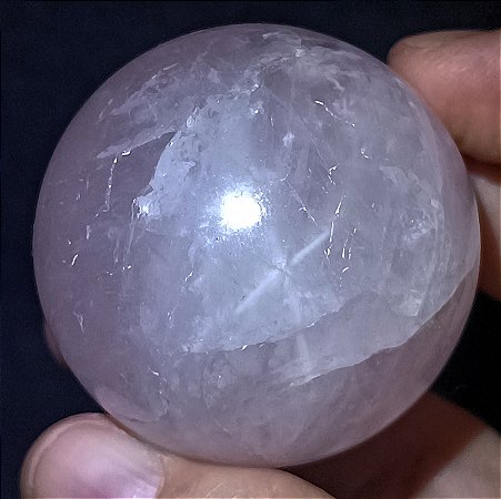 Esfera de Quartzo Rosa com o Asterismo 2