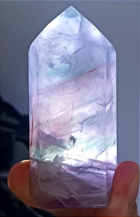 Ponta de Fluorita Lilás/Menta
