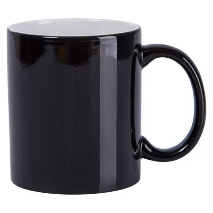 Canecas Mágicas Preta Brilhosa Para Sublimação 325ml