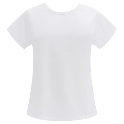 Camiseta Baby Look Branca Comfort Feminina Adulto Poliéster - Diamond Shope  Sublime - Canecas, Squeezes, Tintas, Papel e Muito Mais.