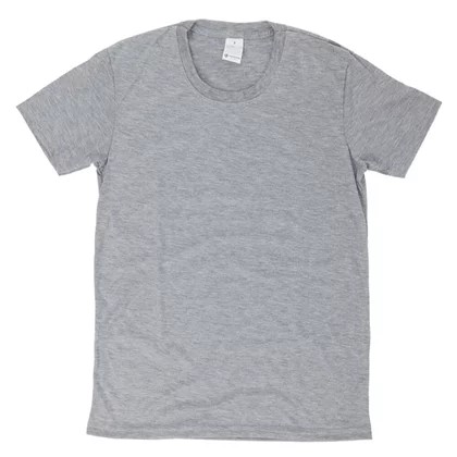 Camiseta Infantil Poliéster Cinza Mescla Para Sublimação