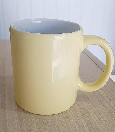 CANECA AMARELA ESMALTE BRILHOSO PREMIUM A - SUBLIME