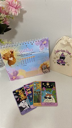 Combo - Calendário 2026 + Tarot dos Gatitos