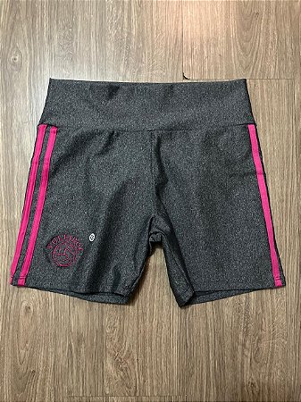 SHORTS MESCLA BORDADO BOLA VOLEIBOL ROSA