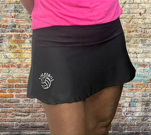 SHORTS SAIA SUPLEX PRETO BOLA BRANCA