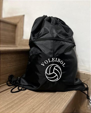 MOCHILA BORDADA BOLA VOLEIBOL BRANCO