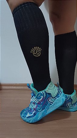 MEIÃO PRETO BOLA VOLEIBOL DOURADA