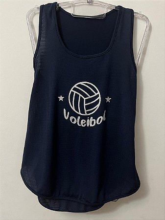 REGATA FURADINHA MARINHO BOLA VOLEI BRANCA
