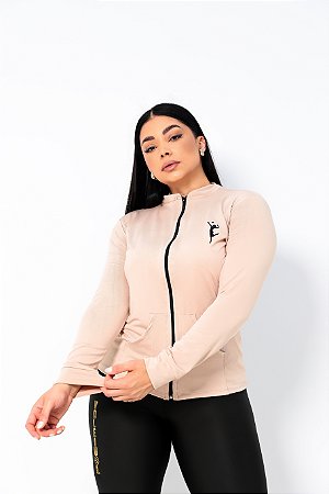 CASACO SUPLEX BEGE COM PRETO