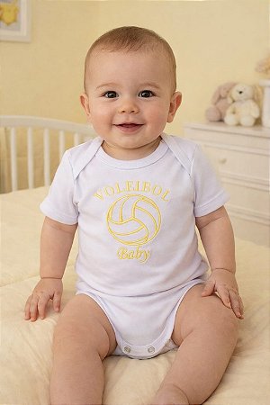 BODY BOLA VÔLEI AMARELA