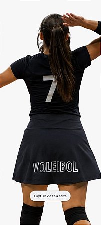 SHORTS SAIA SUPLEX PRETO VOLEIBOL