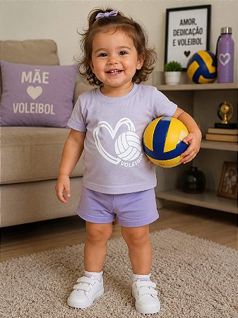 CAMISETA INFANTIL CORAÇÃO VÔLEI