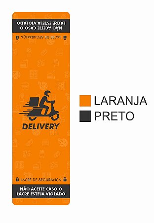 Etiqueta Tipo Lacre para Embalagem de Alimentos 100 X 30mm C/1000 "LARANJA"