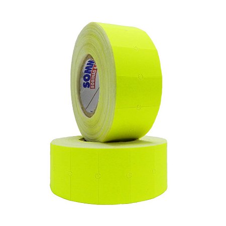 Pacote C/ 10 rolos - Etiqueta MX-5500 Sem Segurança c/1000 Fluorescente Amarelo