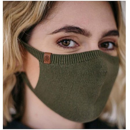 Máscara Proteção Camada Dupla 100% Algodão Biamar Verde