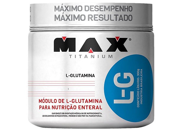 L-g Glutamina 300g Max Titanium - Imunidade e Massa Muscular