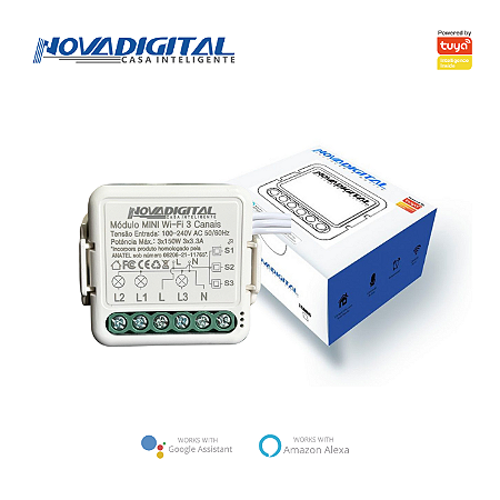 MINI MÓDULO INTELIGENTE 3 CANAIS WIFI