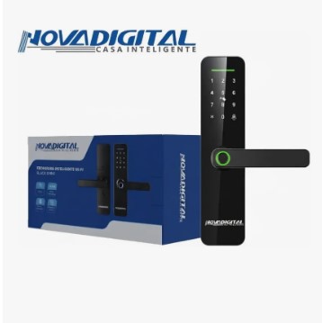 Fechadura Inteligente Wi-fi NOVADIGITAL Preta
