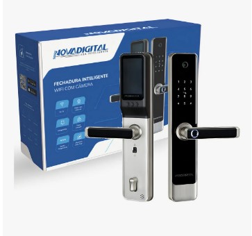 Fechadura Eletrônica Inteligente Wifi Novadigital Biometria Digital Câmera