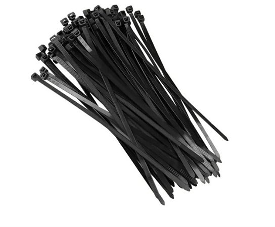 Abraçadeira Nylon 10cm preta 100 unidades