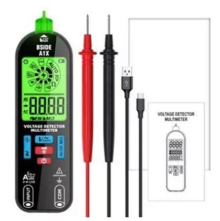 Multímetro Digital BSIDE Recarregável NCV Sem Contato