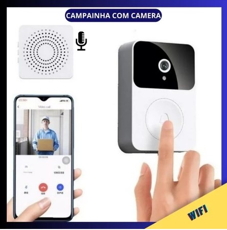 Campainha com Câmera Wi-Fi HD Smart Home