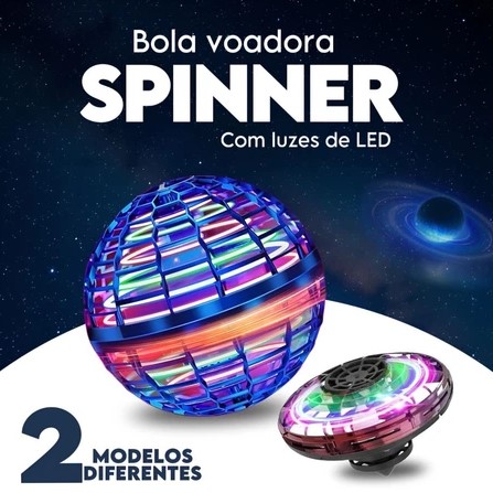 Mini Drone Spinner Bola Boomerang com Luz LED