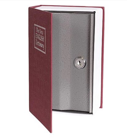 Cofre Camuflado Livro Dicionário com Chave