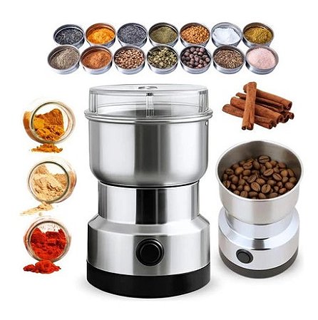 Moedor de Café Elétrico Multifuncional Inox 110v