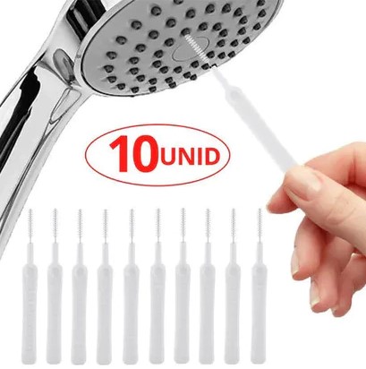Kit 10 Mini Escovas para Limpeza de Chuveiro