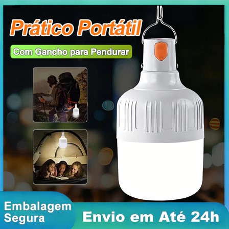 Lâmpada LED Portátil com Gancho USB Recarregável