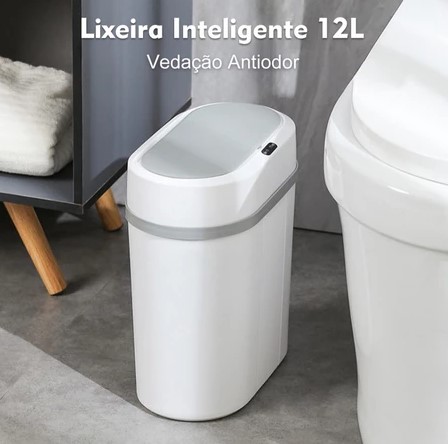 Lixeira Automática 12L com Sensor e Tampa