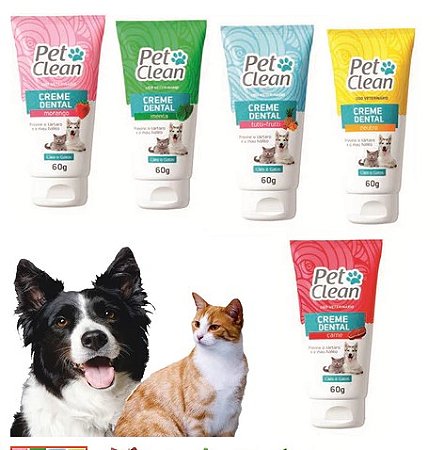 Creme Dental Pet Clean 60g para Cães e Gatos