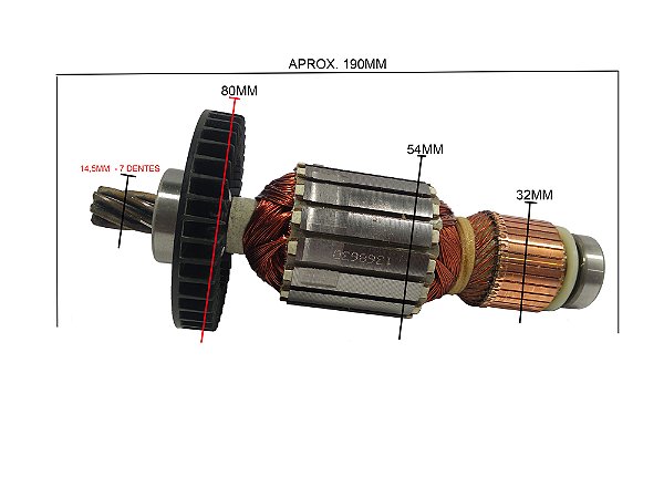 ROTOR 220V MARTELO DEMOLIDOR MAKITA HM1304B ORIGINAL