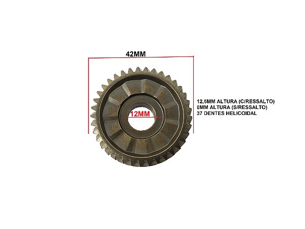 ENGRENAGEM HELICOIDAL 37 FURADEIRA MAKITA MHP132, M8103