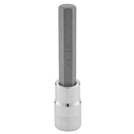 CHAVE SOQUETE LONGA 1/2" HEXAGONAL 12MM WORKER