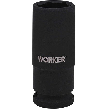 SOQUETE SEXTAVADO IMPACTO LONGO ENCAIXE 1/2" 22MM - WORKER