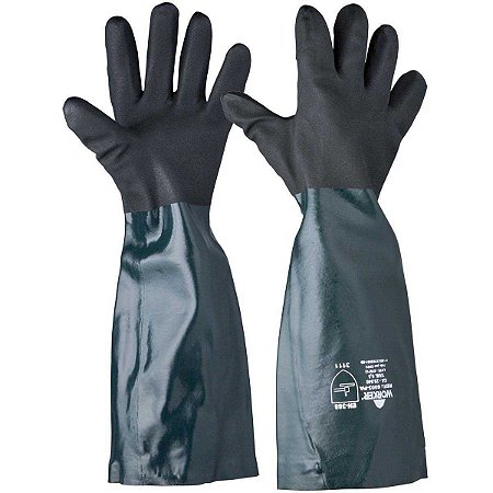 LUVA DE SEGURANÇA TAMANHO G - 9,5'' EM PVC E ALGODÃO WORKER